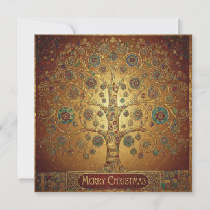 Golden Tree Christmas Card – Elegant Holiday Greet
