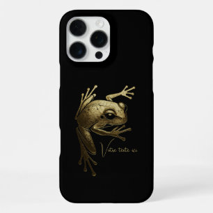 Golden Tree Frog Artistic Monogram Custom iPhone 16 Pro Max Case