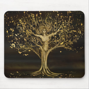 Golden Tree Goddess Mouse Mat