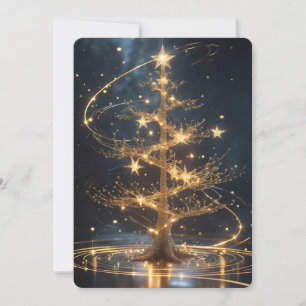 Golden Tree Holiday Greeting Card
