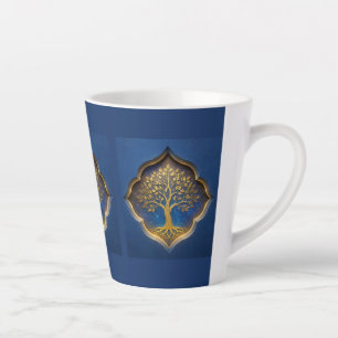 Golden Tree in Celestial Frame Gift Latte Mug