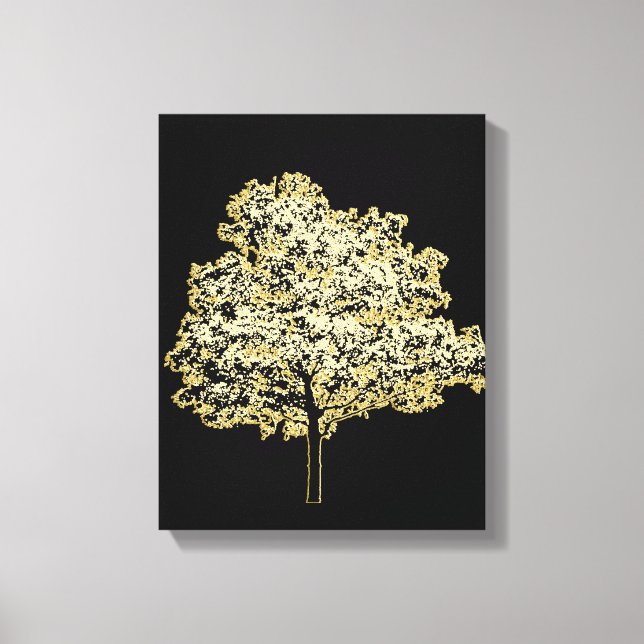 Golden Tree Nature Original art Canvas Print (Front)