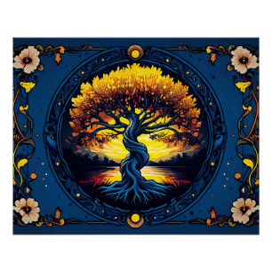 Golden Tree Of Balance  Poster