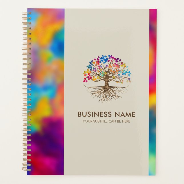 Golden Tree of life - Colourful Leaves Planner (Front)
