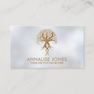 Golden Tree of Life - Evolution on pearl Business Card