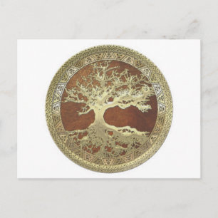 GOLDEN TREE OF LIFE POSTCARD