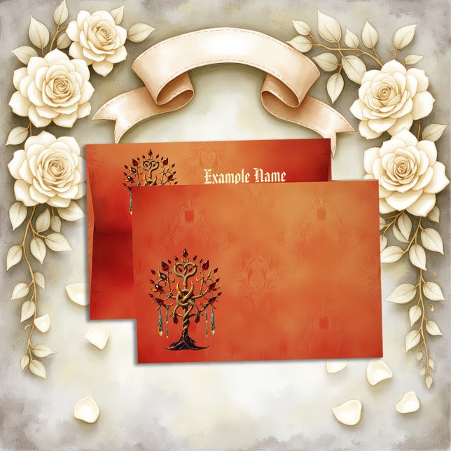 Golden Tree of Life with Red Gemstones  Envelope (Creator Uploaded)