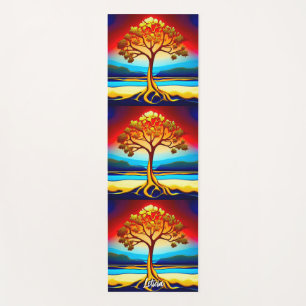 Golden Tree of Life Yoga Mat
