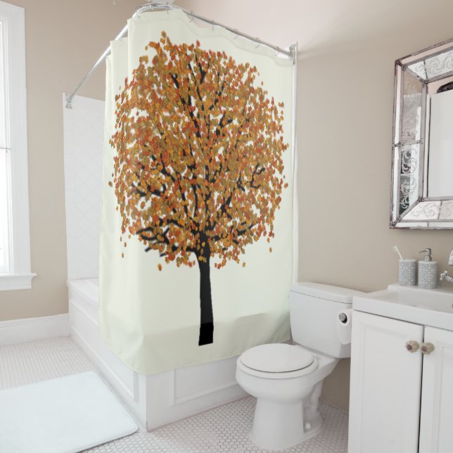 Golden Tree Shower Curtain (In Situ)