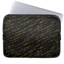 Golden Triangle Dots Black Background Shiny Luxury