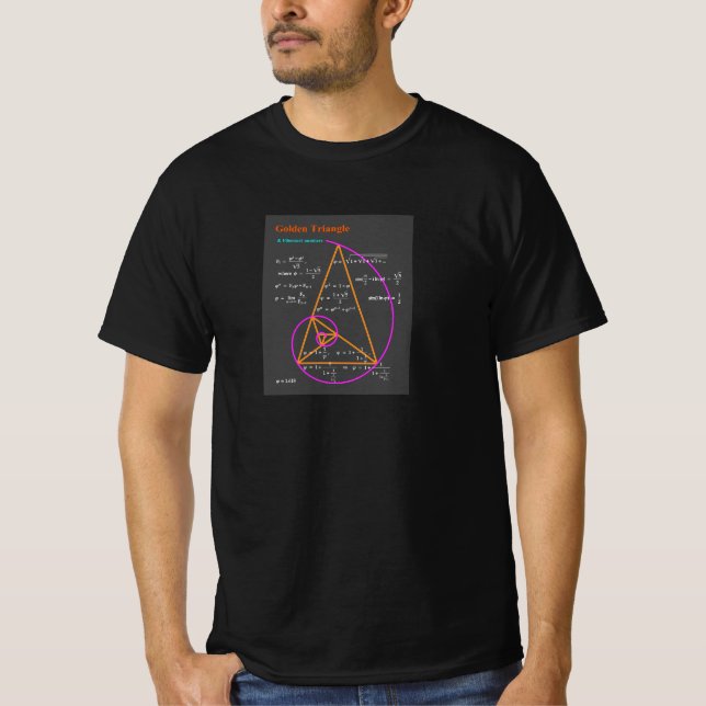 Golden Triangle & Fibonacci Numbers T-Shirt (Front)