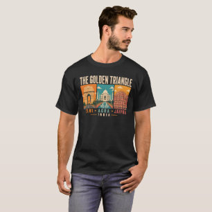 Golden Triangle India Illustration Vintage T-Shirt