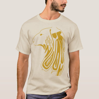 Golden Tribal Wolf Head – Luxury Animal Design T-Shirt