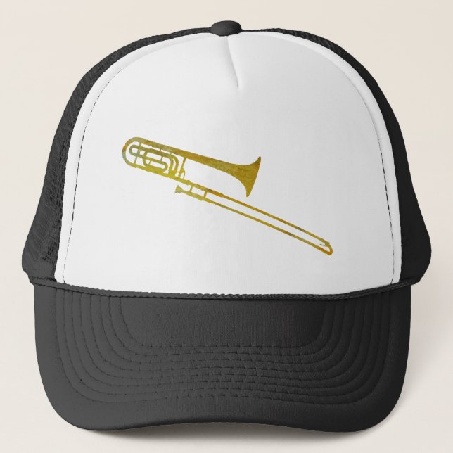 Golden Trombone Trucker Hat (Front)