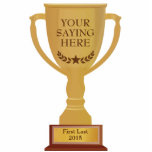 Golden Trophy Award Photo Sculpture<br><div class="desc">Personalise this golden award trophy for any occasion.  Personalise with your own saying,  name and year.</div>