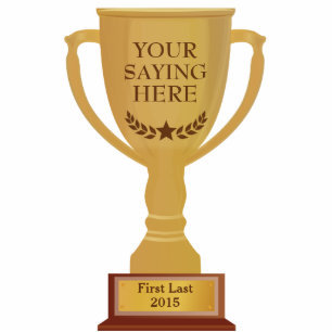 Golden Trophy Award Photo Sculpture