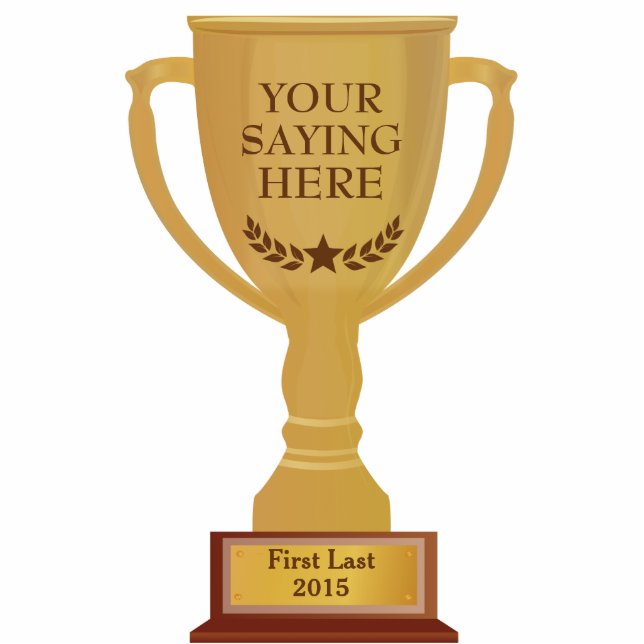 Golden Trophy Award Photo Sculpture (Front)