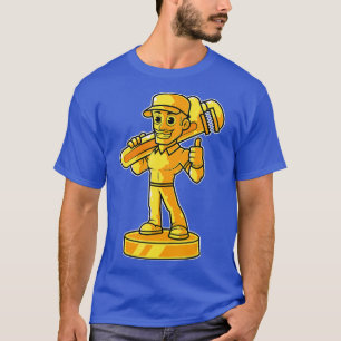 Golden Trophy Plumber Design for a Proud Plumber T-Shirt