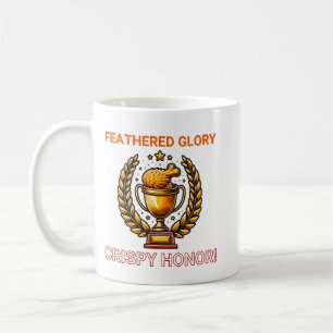 Golden Trophy with Chicken Drumstick Coffee Mug