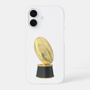 Golden trophy with coffee bean iPhone 16 case