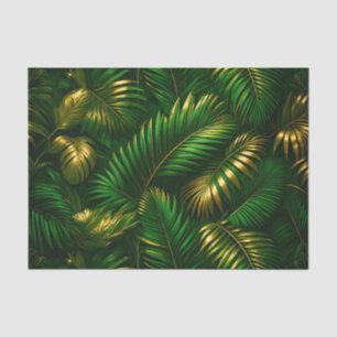 Golden Tropical Leaves Jungle Luxe Tissue Paper