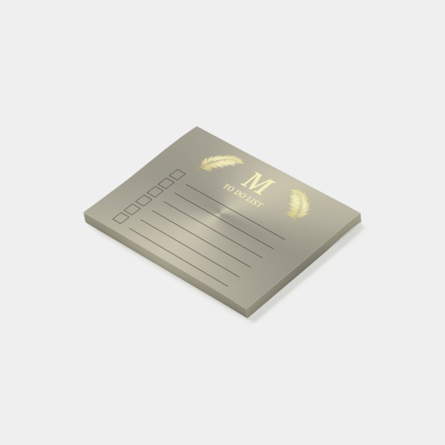 Golden Tropical Palm leaves  Post-it Notes (Angled)