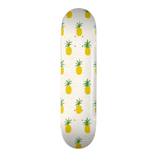 Golden Tropical Pineapples Skateboard