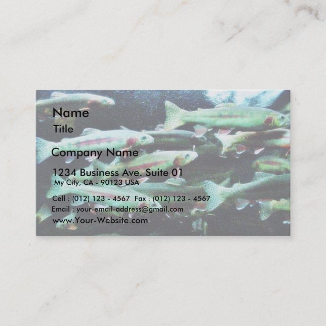Golden Trout Fish Sea World Business Card (Front)