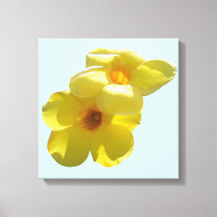Golden Trumpet Flowers I Canvas Print