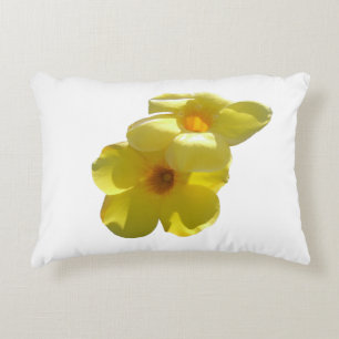 Golden Trumpet Flowers I Decorative Cushion