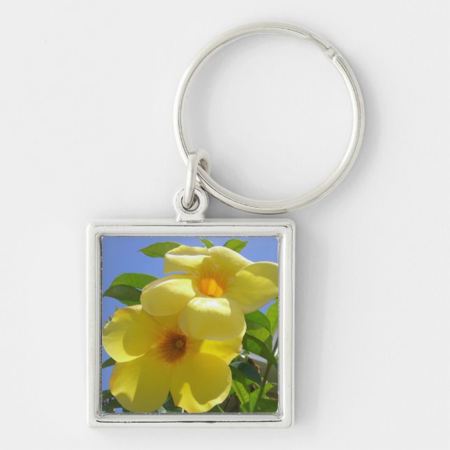 Golden Trumpet Flowers I Key Ring (Front)