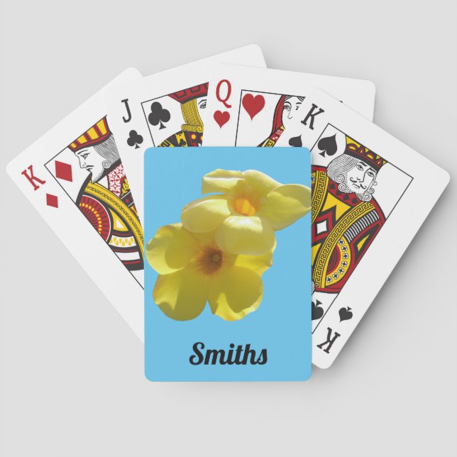 Golden Trumpet Flowers I Playing Cards (Back)