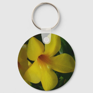 Golden Trumpet Flowers II Tropical Key Ring