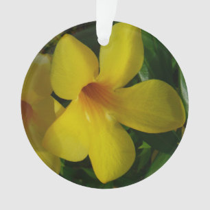 Golden Trumpet Flowers II Tropical Ornament