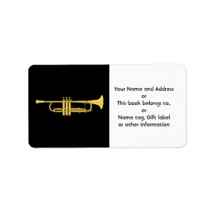 Golden Trumpet Music Theme Label