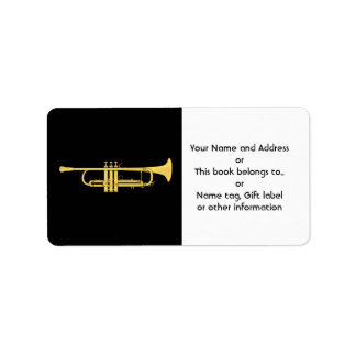 Golden Trumpet Music Theme Label