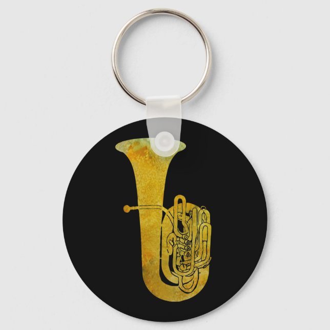 Golden Tuba Key Ring (Front)