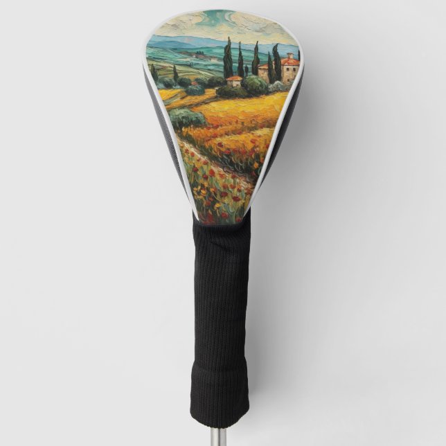 Golden Tuscany Dreams Golf Head Cover (Front)