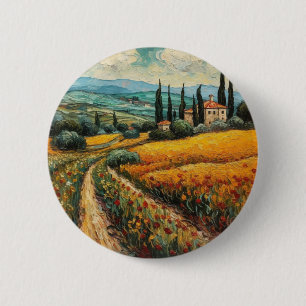 Golden Tuscany Dreams Holiday 6 Cm Round Badge