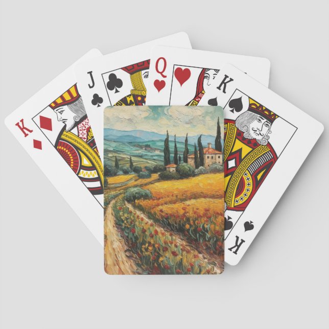 Golden Tuscany Dreams Playing Cards (Back)