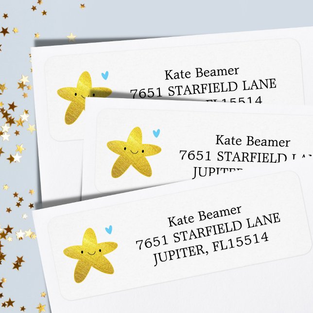 Golden Twinkle Star Return Address (Creator Uploaded)