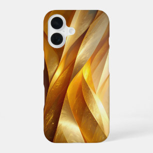 Golden Twist Abstract iPhone 16 Case