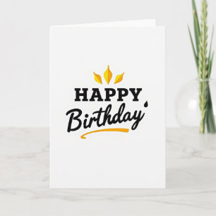 Golden Type Birthday Card