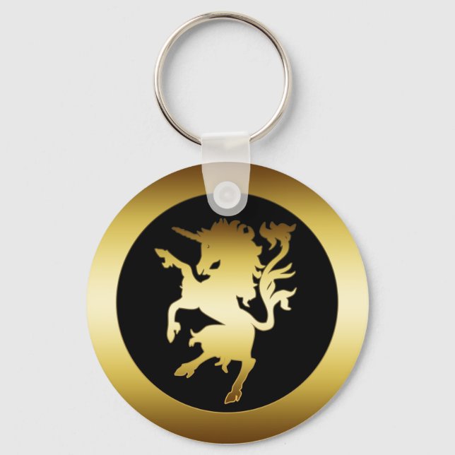 GOLDEN UNICORN KEY RING (Front)