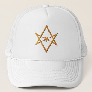 Golden Unicursal Hexagram - thelemic symbol Trucker Hat