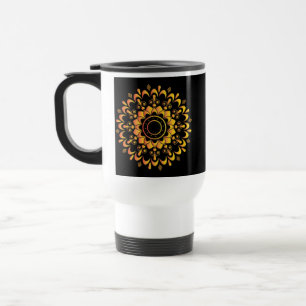 Golden Unique Mandala Design-95747 Travel Mug