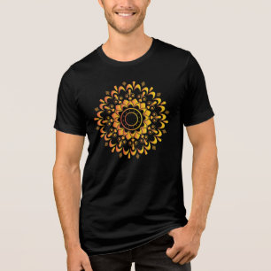 Golden Unique Mandala Design-95747 Tri-Blend Shirt