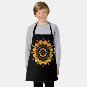 Golden Unique Mandala Design-95748 Apron