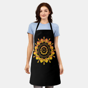 Golden Unique Mandala Design-95748 Apron