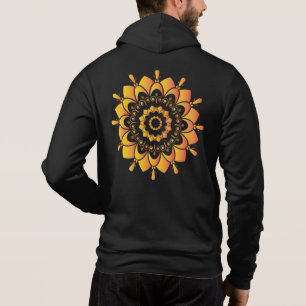 Golden Unique Mandala Design Hoodie